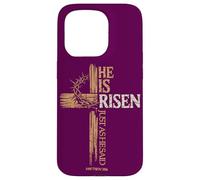 He is Risen Just as He Said Cross Christian Easter Matthew Case for iPhone 15 Pro