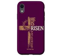 He is Risen Just as He Said Cross Christian Easter Matthew Case for iPhone XR