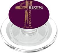 He is Risen Just as He Said Cross Christian Easter Matthew PopSockets PopGrip for MagSafe