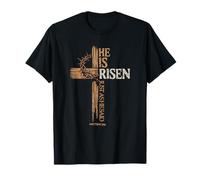 He is Risen Just as He Said Cross Christian Easter Matthew T-Shirt