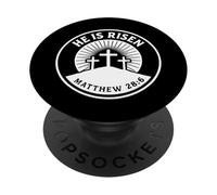 He Is Risen Matthew 28:6 Bible Verse Christian Faith PopSockets Adhesive PopGrip