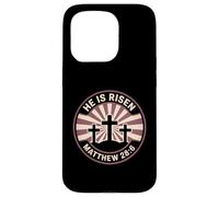 He Is Risen Matthew 28:6 Easter Bible Verse Christian Case for iPhone 15 Pro
