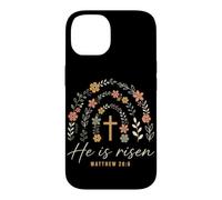 He Is Risen Matthew 28:6 Easter Christian Cross Religious Case for iPhone 14