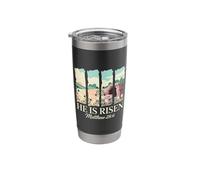 He is Risen Matthew 28 6 Easter Resurrection Scene Stainless Steel Insulated Tumbler