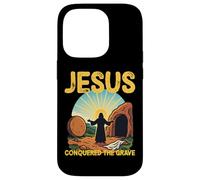 He Is Risen Open Tomb Resurrection Jesus Conqured the Grave Case for iPhone 14 Pro