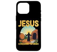 He Is Risen Open Tomb Resurrection Jesus Conqured the Grave Case for iPhone 16 Pro Max
