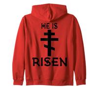 He Is Risen Orthodox Christian Gr aster Orthodox Easter Zip Hoodie