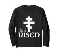 He is Risen Orthodox Christianity Eastern Orthodox Greek Long Sleeve T-Shirt