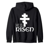 He Is Risen Orthodox Christianity Eastern Orthodox Greek Zip Hoodie