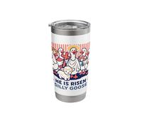 He is Risen Silly Goose Easter Christian Humor Stainless Steel Insulated Tumbler