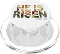 He is Risen - Watercolor Passover Easter Cross of Jesus PopSockets PopGrip for MagSafe