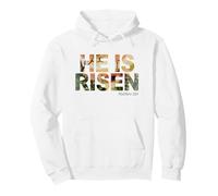 He is Risen - Watercolor Passover Easter Cross of Jesus Pullover Hoodie
