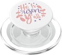 He is Risen Y'all Easter Jesus Resurrection Christian Sunday PopSockets PopGrip for MagSafe