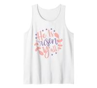 He is Risen Y'all Easter Jesus Resurrection Christian Sunday Tank Top