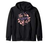 He is Risen Y'all - Happy Easter Day Jesus Christian Sunday Zip Hoodie
