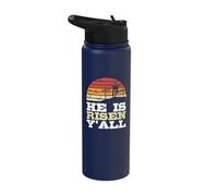 He is Risen Y'all Jesus Happy Easter Christian Faith Cute Stainless Steel Insulated Water Bottle