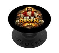 He Is Risenn Jesus Art Christian Religious Art PopSockets Adhesive PopGrip