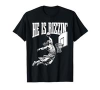 He Is Rizzin Funny Jesus Basketball Meme Easter Christian T-Shirt