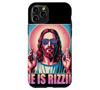 He Is Rizzin Funny Jesus Religious Humor Pop Culture Case for iPhone 11 Pro