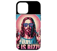 He Is Rizzin Funny Jesus Religious Humor Pop Culture Case for iPhone 12 mini
