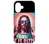 He Is Rizzin Funny Jesus Religious Humor Pop Culture Case for iPhone 16