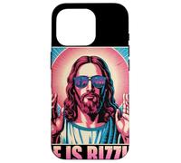 He Is Rizzin Funny Jesus Religious Humor Pop Culture Case for iPhone 16 Pro