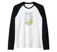 He is So Big Cute Animal Kids Christian Youth Bible Verse Raglan Baseball Tee