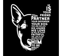 he is Your Friend Your Partner Your Defender Your Dog Typography pro Vinyl Wall Stickers 54.6x63.3cm Art Mural Painting White