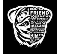he is Your Friend Your Partner Your Defender Your Pug Vinyl Wall Stickers 67.2x70.7cm Wall beautification White