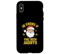 He Knows If Yinz Been Jagoffs Philadelphia Yinzer Christmas Case for iPhone X/XS