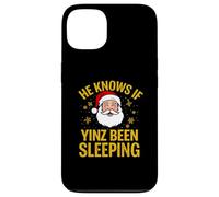 He Knows If Yinz Been Sleeping Yinzer Philadelphia Christmas Case for iPhone 13