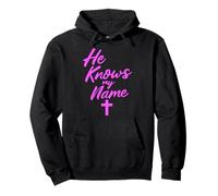 He Knows My Name Bible Religious God Jesus Isaiah 43:1 Pray Pullover Hoodie