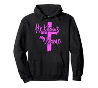 He Knows My Name Bible Religious God Jesus Isaiah 43:1 Pray Pullover Hoodie