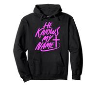 He Knows My Name Bible Religious God Jesus Isaiah 43:1 Pray Pullover Hoodie
