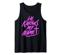 He Knows My Name Bible Religious God Jesus Isaiah 43:1 Pray Tank Top