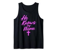 He Knows My Name Bible Religious God Jesus Isaiah 43:1 Pray Tank Top