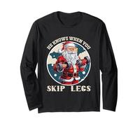 He Knows When You Skip Legs Santa Workout Long Sleeve T-Shirt