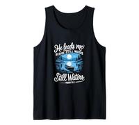 He Leads Me Beside Still Waters Psalm 23:2 Bible Verse Tank Top