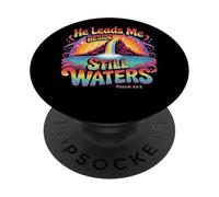 He Leads Me Beside Still Waters Psalm 23:2 PopSockets Adhesive PopGrip