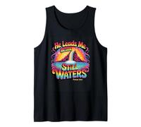 He Leads Me Beside Still Waters Psalm 23:2 Tank Top