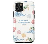 He Leads Me Beside Still Waters Sea Turtle Christian Art Case for iPhone 11 Pro
