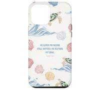 He Leads Me Beside Still Waters Sea Turtle Christian Art Case for iPhone 12 Pro Max