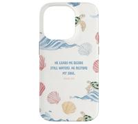 He Leads Me Beside Still Waters Sea Turtle Christian Art Case for iPhone 14 Pro