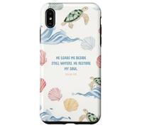 He Leads Me Beside Still Waters Sea Turtle Christian Art Case for iPhone XS Max