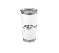 He Leads Me Beside Still Waters Stainless Steel Insulated Tumbler