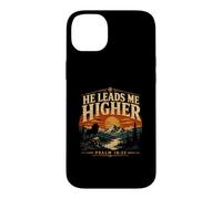 He Leads Me Higher Psalm 18 33 Lion Mountain Case for iPhone 14 Plus