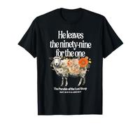he Leaves The 99 for The one Funny Shepherd Christian Jesus T-Shirt
