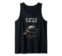 He Left It All to The Field Military Tribute Tank Top