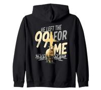 He Left the 99 for Me Matthew 18:12-13 Zip Hoodie