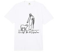 He Left The 99 to Find Me, Bible Verse Faith, Christian Comfort Colors Adult Heavyweight T-Shirt